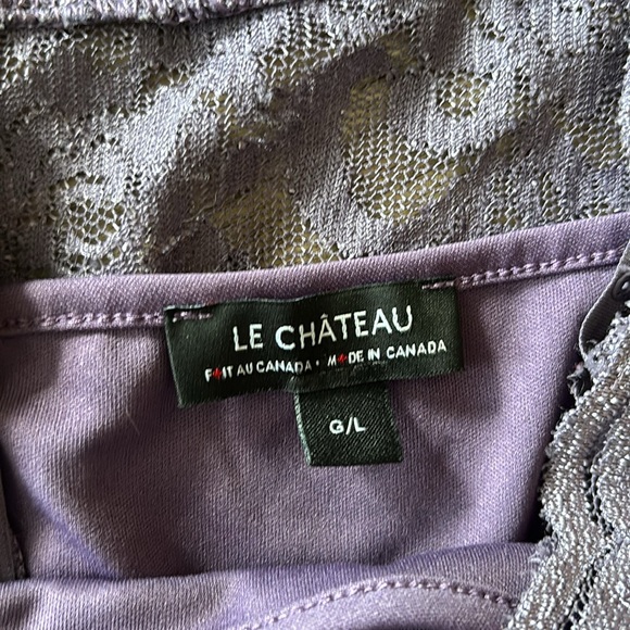 Le Chateau Lace Dress, Dark Lavender/Lilac Purple. Women’s Large. - Picture 5 of 6